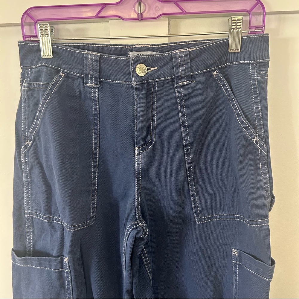 Garage Carpenter Jeans Wide Leg Oversized Slouchy Indigo Blue 100% Cotton Size 1 - Picture 2 of 13